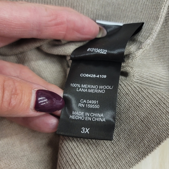 Womens Katherine Barclay Merino Wool Lghtweight Sweater size 3X - Picture 8 of 12